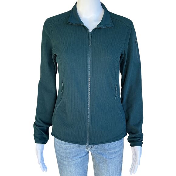 Arc'teryx Womens Delta LT Jacket Size S Aqua Waffle Knit Thermal Full Zip Sports - Picture 1 of 14
